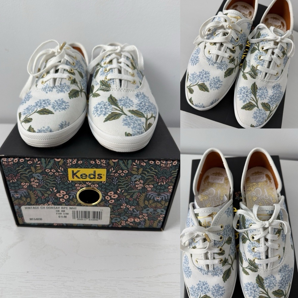 NEW Keds X Rifle Paper‎ Co Women's Eco Vintage D'Orsay Shoes Size 6.5